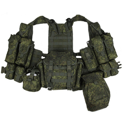 Quick Dry Russian Camo Tactical Vest Wear Resistant Multi Pocket With MOLLE