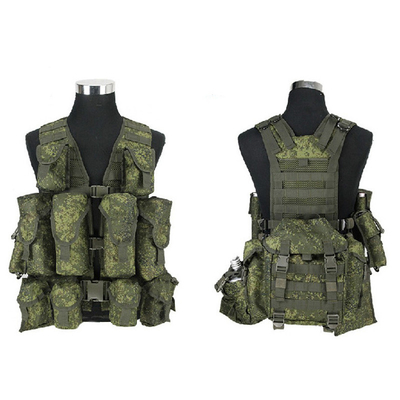 Quick Dry Russian Camo Tactical Vest Wear Resistant Multi Pocket With MOLLE