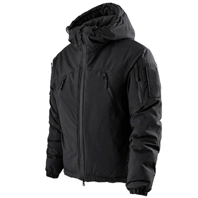 Outdoor Adventure Army Padded Black Tactical Down Jacket Militair